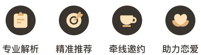 专业择标、精准推荐、牵线邀约、助力恋爱